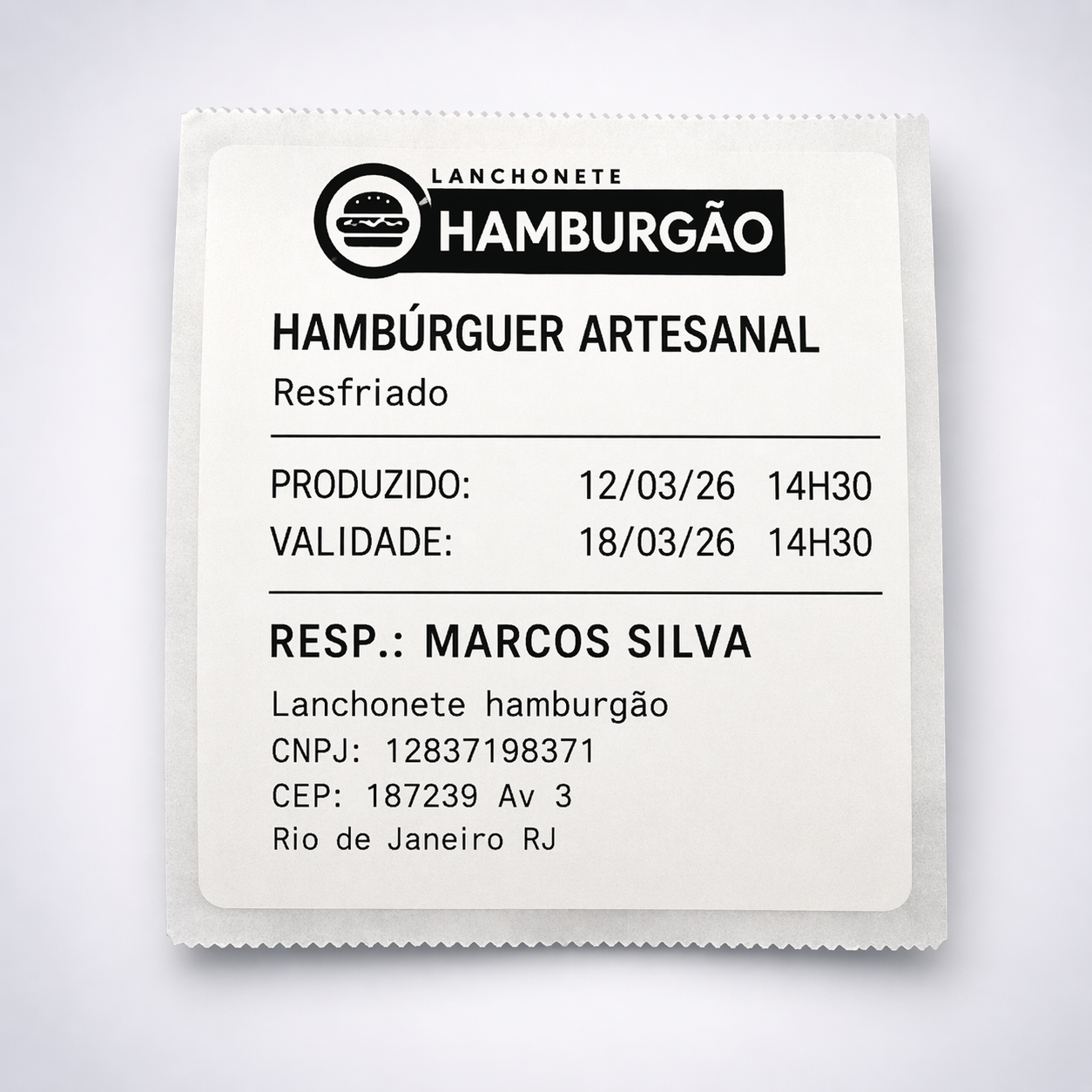 Outra etiqueta impressa